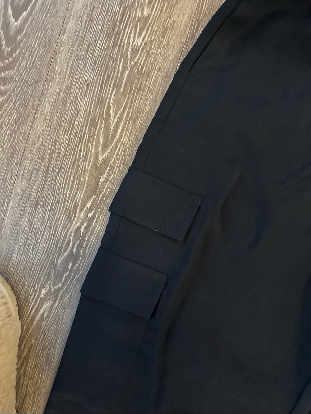 A&F Linen Blend Cargo Pull On Pants - Picture 3 of 3